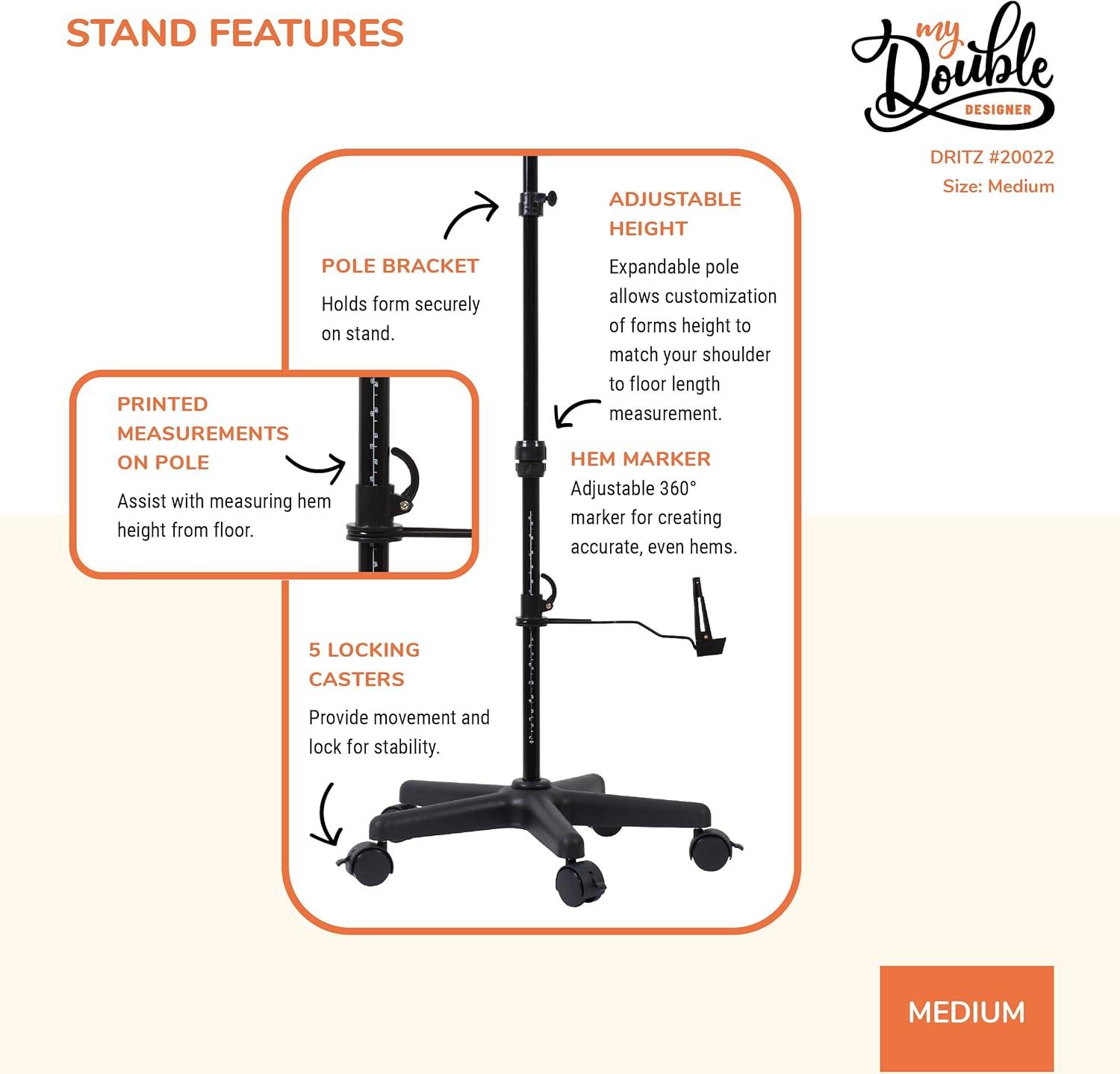 imageDritz My Double Designer Adjustable Dress Form FullFigure IvoryMedium