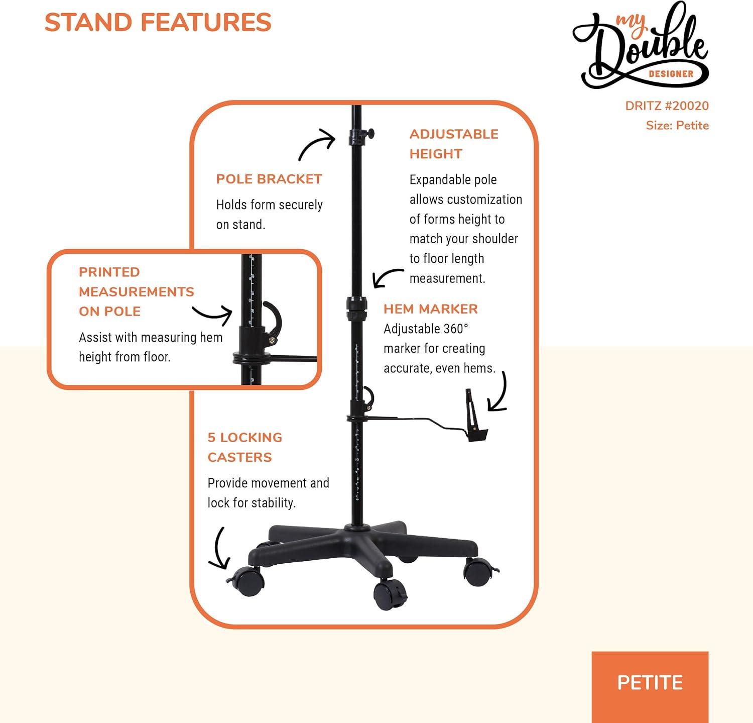 imageDritz My Double Designer Adjustable Dress Form FullFigure IvoryPetite
