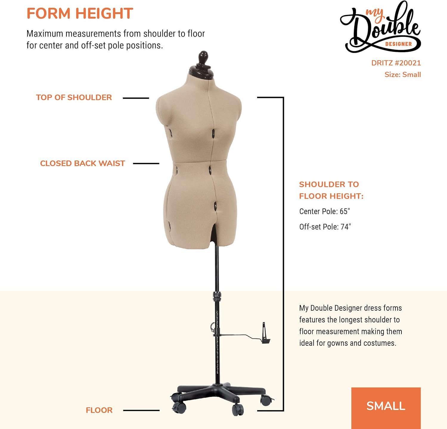 imageDritz My Double Designer Adjustable Dress Form FullFigure IvorySmall