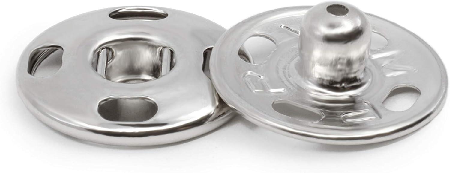imageDritz Sew On Snaps Nickel 48 Sets Fasteners Size 3 48ct