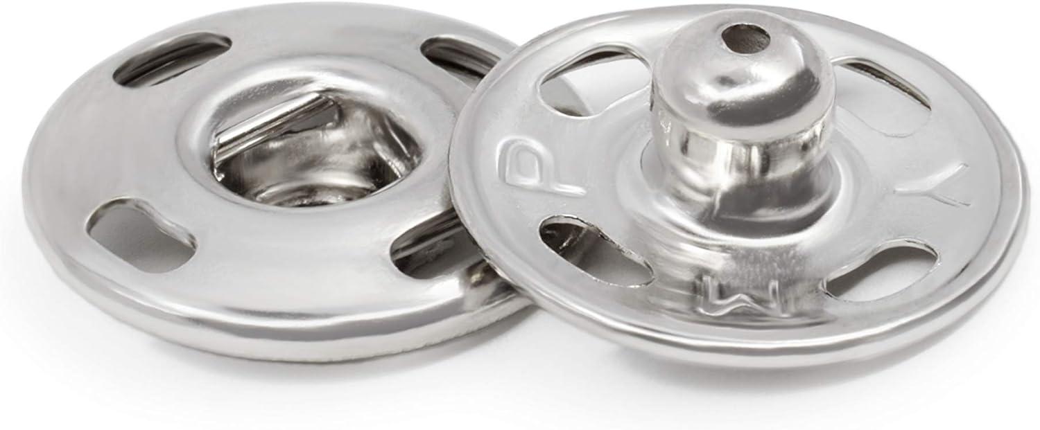 imageDritz Sew On Snaps Nickel 48 Sets Fasteners Size 4 48ct