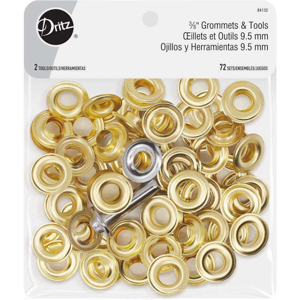 imageDritz 38in Gold Includes Grommets ampamp Tools FastenersGold