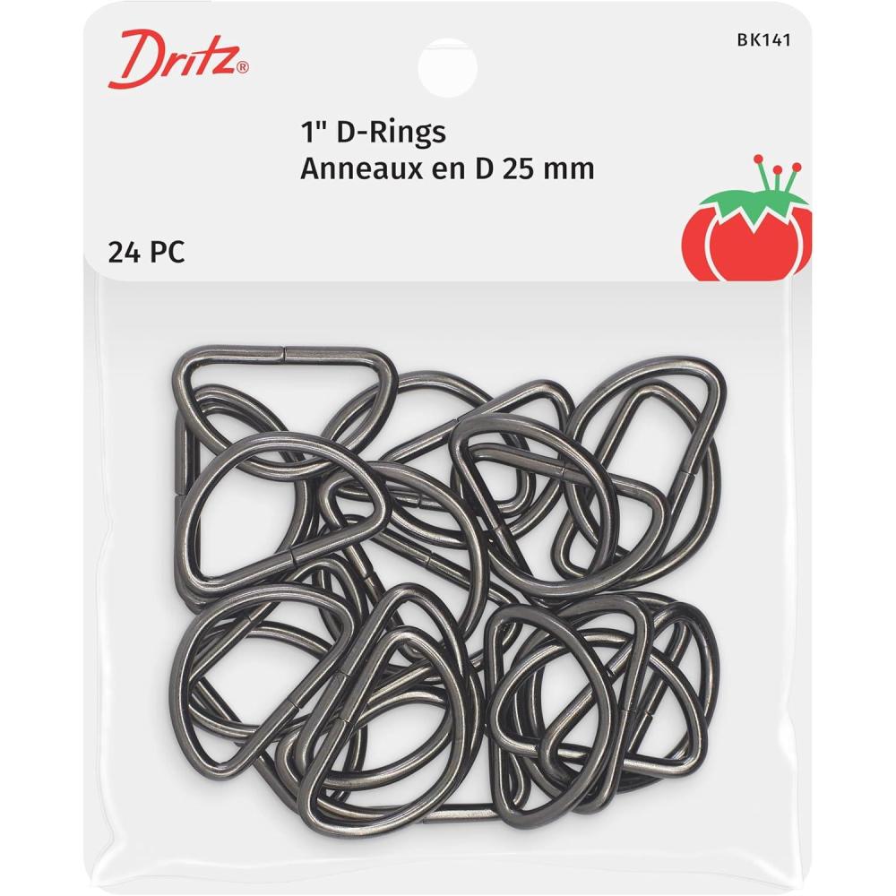 imageDritz D Rings 1in Nickel Bag ampamp Tote Accessories 1quot 24ctGunmetal
