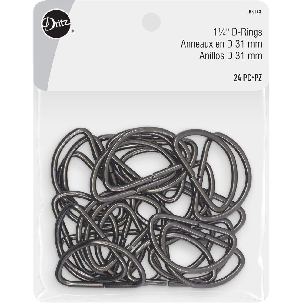 imageDritz D Rings 1in Nickel Bag ampamp Tote Accessories 1quot 24ctNickel