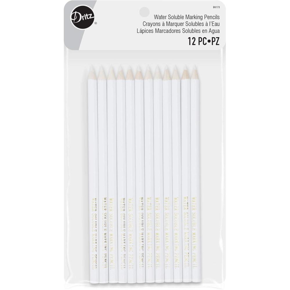 imageDritz Pencils White Marking 12 Count Pack of 1