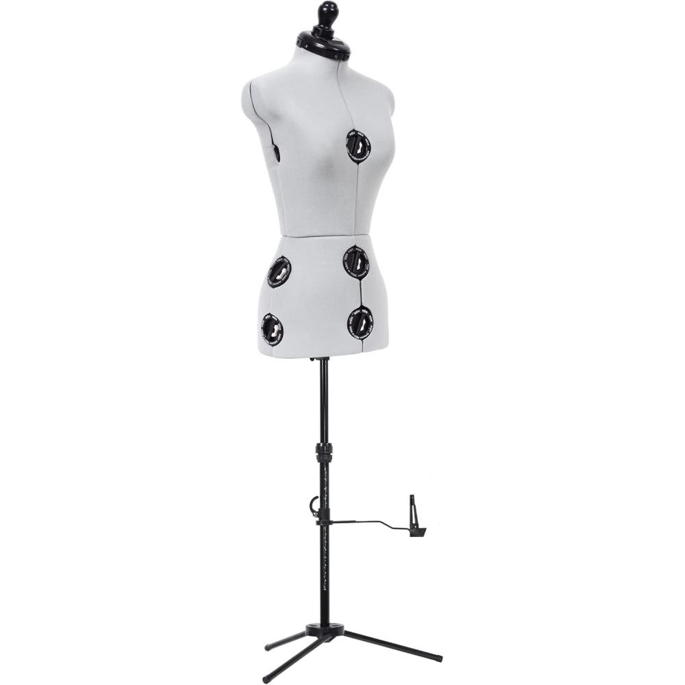 imageDritz TwinFit Adjustable Dress Form Small Silver GrayPetite