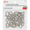 imageDritz D Rings 1in Nickel Bag ampamp Tote Accessories 1quot 24ctNickel