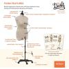 imageDritz My Double Designer Adjustable Dress Form FullFigure IvoryMedium