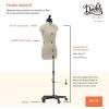 imageDritz My Double Designer Adjustable Dress Form FullFigure IvoryPetite
