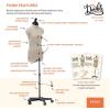 imageDritz My Double Designer Adjustable Dress Form FullFigure IvoryPetite