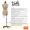 imageDritz My Double Designer Adjustable Dress Form FullFigure IvorySmall