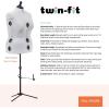 imageDritz TwinFit Adjustable Dress Form Small Silver GrayFullFigure