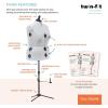 imageDritz TwinFit Adjustable Dress Form Small Silver GrayFullFigure
