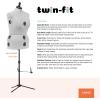 imageDritz TwinFit Adjustable Dress Form Small Silver GrayLarge