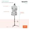 imageDritz TwinFit Adjustable Dress Form Small Silver GrayLarge