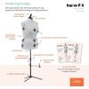 imageDritz TwinFit Adjustable Dress Form Small Silver GrayLarge