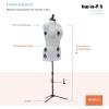imageDritz TwinFit Adjustable Dress Form Small Silver GrayMedium
