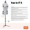 imageDritz TwinFit Adjustable Dress Form Small Silver GrayMedium