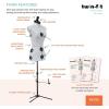 imageDritz TwinFit Adjustable Dress Form Small Silver GrayPetite