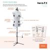 imageDritz TwinFit Adjustable Dress Form Small Silver GraySmall