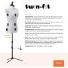 imageDritz TwinFit Adjustable Dress Form Small Silver GraySmall