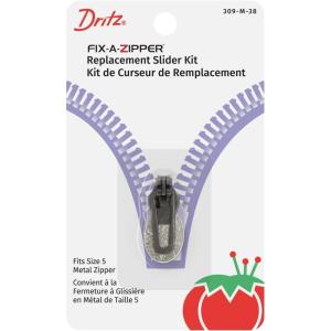 imageDritz 309C33 Fix Replacement Slider Kit for Size 5 Coil Zipper GunmetalMetal Zipper