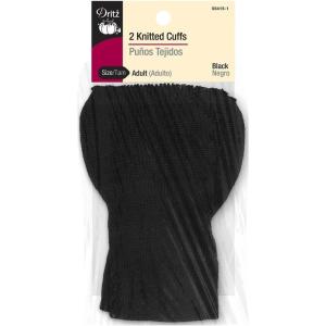 imageDritz Knitted Cuffs Adult Size 2 Count BlackBlack