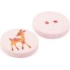 imageDritz Deer Light Pink 9 Recycled Cotton Buttons 15mm 58quot 9 CountLight Pink