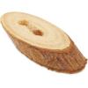 imageDritz Grain Oval Light Brown 3 Sustainable Wood Buttons 50mm 2quot 3 Count