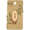 imageDritz Grain Oval Light Brown 3 Sustainable Wood Buttons 50mm 2quot 3 Count