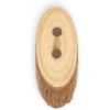 imageDritz Grain Oval Light Brown 3 Sustainable Wood Buttons 50mm 2quot 3 Count