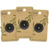 imageDritz Round 23mm 6 Recycled Leather Buttons 23 mm Medium Brown 6 CountBlack
