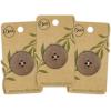 imageDritz Round 23mm 6 Recycled Leather Buttons 23 mm Medium Brown 6 CountMedium Brown