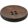 imageDritz Round 23mm 6 Recycled Leather Buttons 23 mm Medium Brown 6 CountMedium Brown