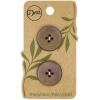 imageDritz Round 23mm 6 Recycled Leather Buttons 23 mm Medium Brown 6 CountMedium Brown