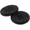 imageDritz Round Stitch Natural 9 Recycled Cotton Buttons 20mm 1316quot 9 CountBlack