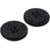 imageDritz Round Stitch Natural 9 Recycled Cotton Buttons 20mm 1316quot 9 CountBlack
