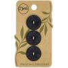 imageDritz Round Stitch Natural 9 Recycled Cotton Buttons 20mm 1316quot 9 CountBlack
