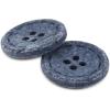 imageDritz Round Stitch Natural 9 Recycled Cotton Buttons 20mm 1316quot 9 CountBlue