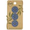 imageDritz Round Stitch Natural 9 Recycled Cotton Buttons 20mm 1316quot 9 CountBlue