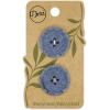 imageDritz Round Stitch Natural 9 Recycled Cotton Buttons 20mm 1316quot 9 CountBlue