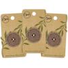 imageDritz Round Stitch Natural 9 Recycled Cotton Buttons 20mm 1316quot 9 CountDark Brown