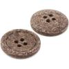 imageDritz Round Stitch Natural 9 Recycled Cotton Buttons 20mm 1316quot 9 CountDark Brown