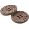 imageDritz Round Stitch Natural 9 Recycled Cotton Buttons 20mm 1316quot 9 CountDark Brown