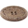 imageDritz Round Stitch Natural 9 Recycled Cotton Buttons 20mm 1316quot 9 CountDark Brown