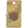 imageDritz Round Stitch Natural 9 Recycled Cotton Buttons 20mm 1316quot 9 CountDark Brown
