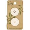 imageDritz Round Stitch Natural 9 Recycled Cotton Buttons 20mm 1316quot 9 CountNatural