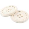 imageDritz Round Stitch Natural 9 Recycled Cotton Buttons 20mm 1316quot 9 CountNatural