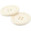 imageDritz Round Stitch Natural 9 Recycled Cotton Buttons 20mm 1316quot 9 CountNatural