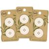 imageDritz Round Stitch Natural 9 Recycled Cotton Buttons 20mm 1316quot 9 CountNatural